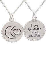 beautiful minuscule moon charm necklace for babies and children 